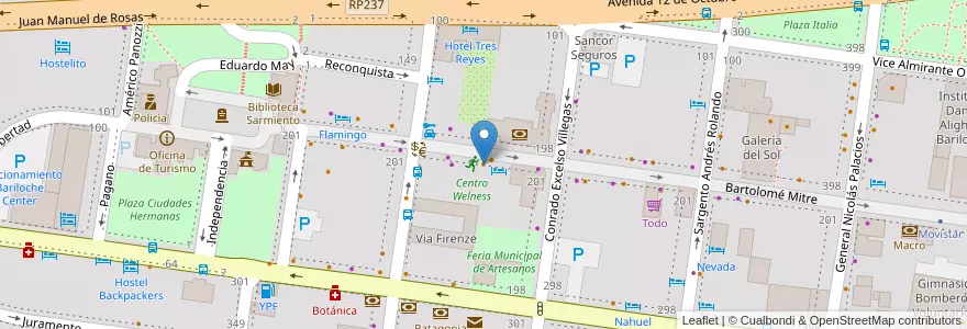Mapa de ubicacion de McDonald's en Argentinië, Chili, Río Negro, Departamento Bariloche, Municipio De San Carlos De Bariloche, San Carlos De Bariloche.