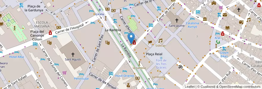 Mapa de ubicacion de McDonald's en Sepanyol, Catalunya, Barcelona, Barcelonès, Barcelona.