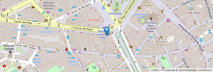 Mapa de ubicacion de McDonald's en إسبانيا, كتالونيا, برشلونة, بارسلونس, Barcelona.