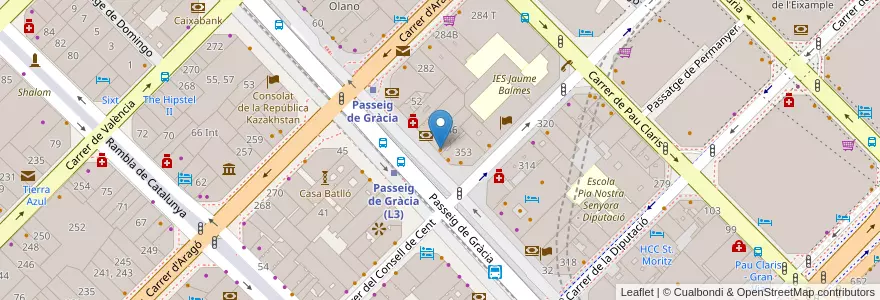 Mapa de ubicacion de McDonald's en Espanha, Catalunha, Barcelona, Barcelonès, Barcelona.