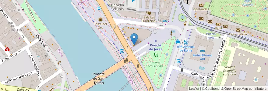 Mapa de ubicacion de McDonald's en スペイン, アンダルシア州, Sevilla, セビリア.