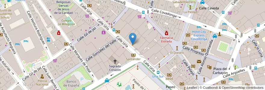 Mapa de ubicacion de McDonald's en Spanje, Asturië, Asturië, Oviedo.