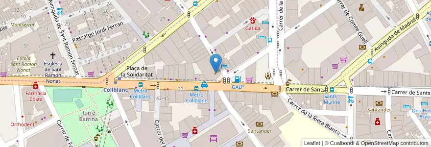 Mapa de ubicacion de McDonald's en スペイン, カタルーニャ州, Barcelona, バルサルネス, Barcelona, L'Hospitalet De Llobregat.