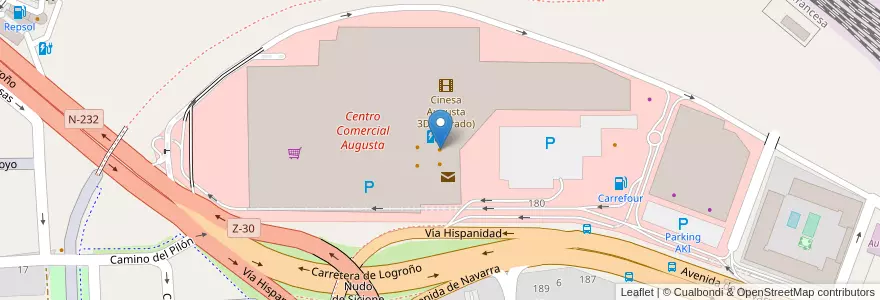 Mapa de ubicacion de McDonald's en Espanha, Aragão, Saragoça, Zaragoza, Saragoça.