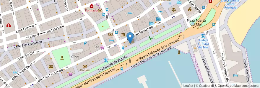 Mapa de ubicacion de McDonald's en Spain, Valencian Community, Alacant / Alicante, L'Alacantí, Alacant / Alicante.