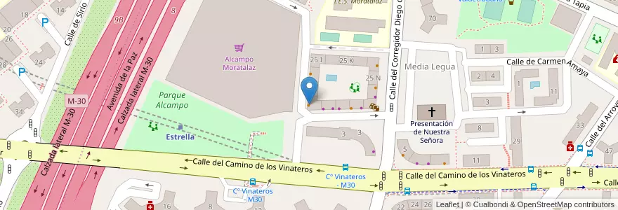 Mapa de ubicacion de McDonald's en スペイン, マドリード州, Comunidad De Madrid, Área Metropolitana De Madrid Y Corredor Del Henares, Madrid.