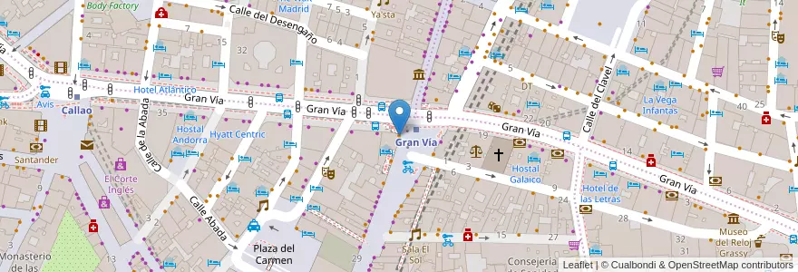 Mapa de ubicacion de McDonald's en İspanya, Comunidad De Madrid, Comunidad De Madrid, Área Metropolitana De Madrid Y Corredor Del Henares, Madrid.