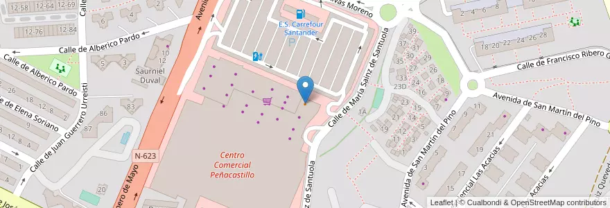 Mapa de ubicacion de McDonald's en Испания, Кантабрия, Кантабрия, Santander, Santander.