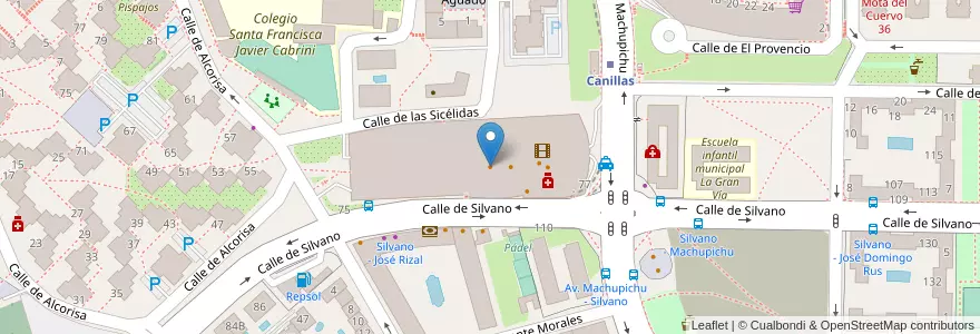 Mapa de ubicacion de McDonald's en Spanien, Autonome Gemeinschaft Madrid, Autonome Gemeinschaft Madrid, Área Metropolitana De Madrid Y Corredor Del Henares, Madrid.