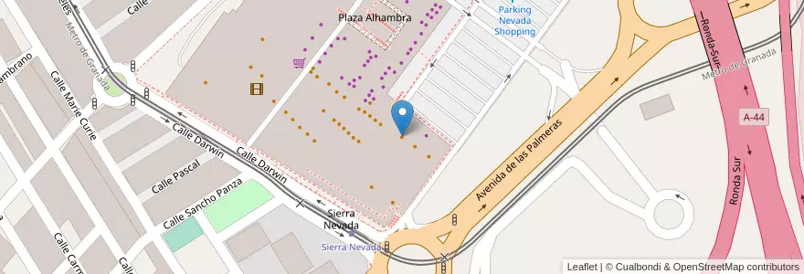 Mapa de ubicacion de McDonald's en 西班牙, 安达鲁西亚, Granada, Comarca De La Vega De Granada, Armilla.