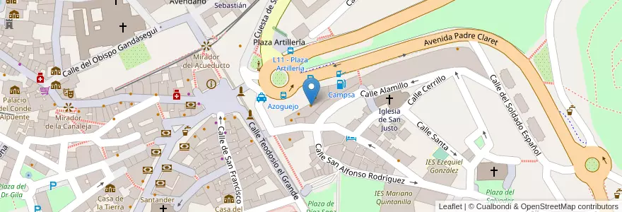 Mapa de ubicacion de McDonald's en スペイン, カスティーリャ・イ・レオン州, Segovia, Segovia.