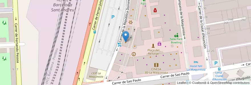 Mapa de ubicacion de McDonald's en 스페인, Catalunya, Barcelona, Barcelonès, 바르셀로나.