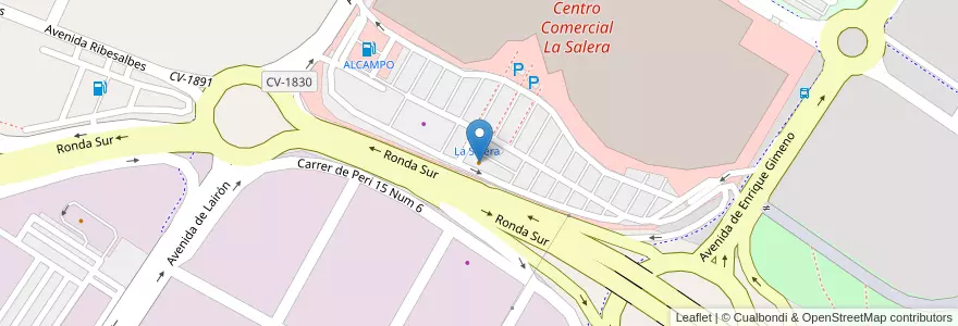 Mapa de ubicacion de McDonald's en 스페인, Comunitat Valenciana, Castelló / Castellón, La Plana Alta, Castelló De La Plana.