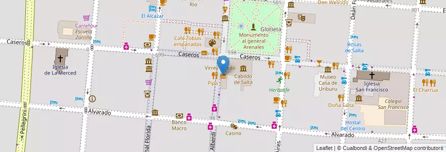 Mapa de ubicacion de McDonalds en الأرجنتين, Salta, Capital, Municipio De Salta, Salta.
