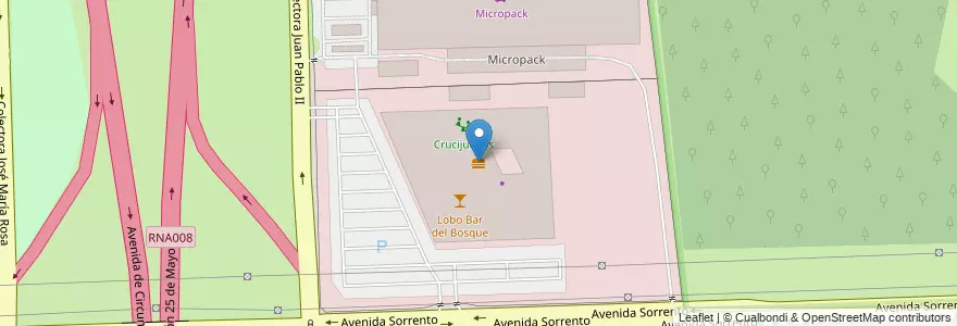 Mapa de ubicacion de McDonald's en Argentina, Santa Fe, Departamento Rosario, Municipio De Rosario, Rosario.