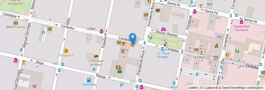Mapa de ubicacion de McDonald's en Argentine, Santa Fe, Departamento Rosario, Municipio De Rosario, Rosario.