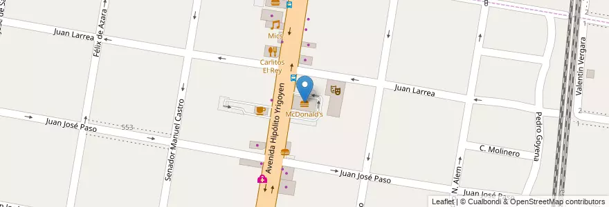 Mapa de ubicacion de McDonald's en Arjantin, Buenos Aires, Partido De Lomas De Zamora, Lomas De Zamora, Banfield.