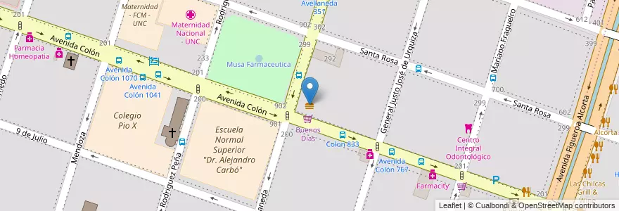 Mapa de ubicacion de McDonald's en آرژانتین, Córdoba, Departamento Capital, Pedanía Capital, Córdoba, Municipio De Córdoba.