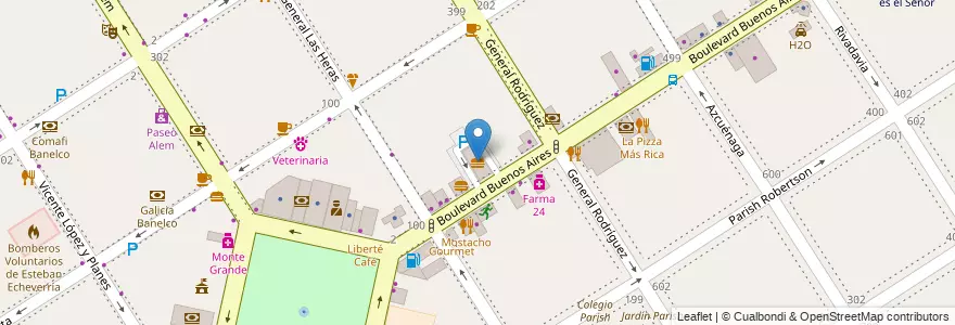 Mapa de ubicacion de McDonald's en Arjantin, Buenos Aires, Partido De Esteban Echeverría, Monte Grande.