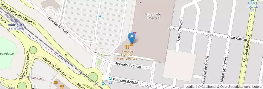 Mapa de ubicacion de McDonald's en الأرجنتين, Córdoba, Departamento Capital, Pedanía Capital, Córdoba, Municipio De Córdoba.