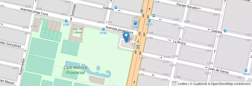 Mapa de ubicacion de McDonald's en Аргентина, Санта-Фе, Departamento Rosario, Municipio De Rosario, Росарио.