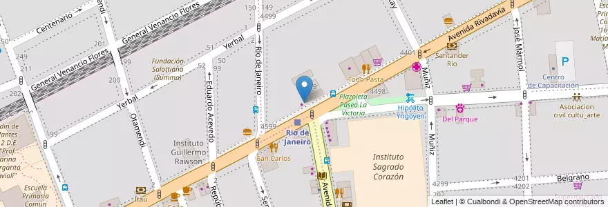 Mapa de ubicacion de McDonald's, Almagro en الأرجنتين, Ciudad Autónoma De Buenos Aires, Comuna 5, Buenos Aires.