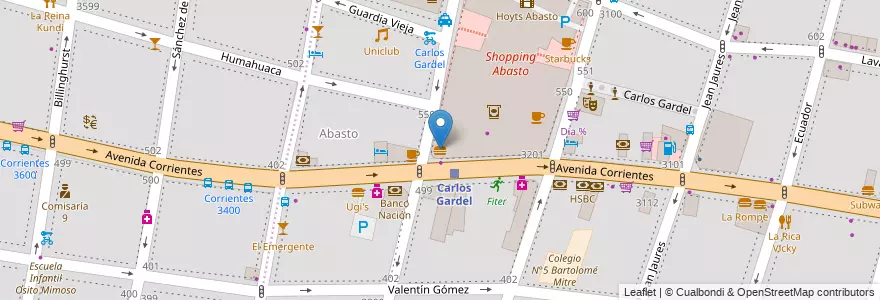 Mapa de ubicacion de McDonald's, Balvanera en 阿根廷, Ciudad Autónoma De Buenos Aires, Comuna 3, 布宜诺斯艾利斯.