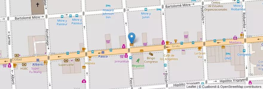 Mapa de ubicacion de McDonald's, Balvanera en アルゼンチン, Ciudad Autónoma De Buenos Aires, Comuna 3, ブエノスアイレス.