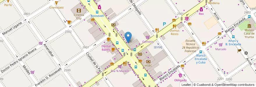 Mapa de ubicacion de McDonald's, Belgrano en 阿根廷, Ciudad Autónoma De Buenos Aires, 布宜诺斯艾利斯, Comuna 13.