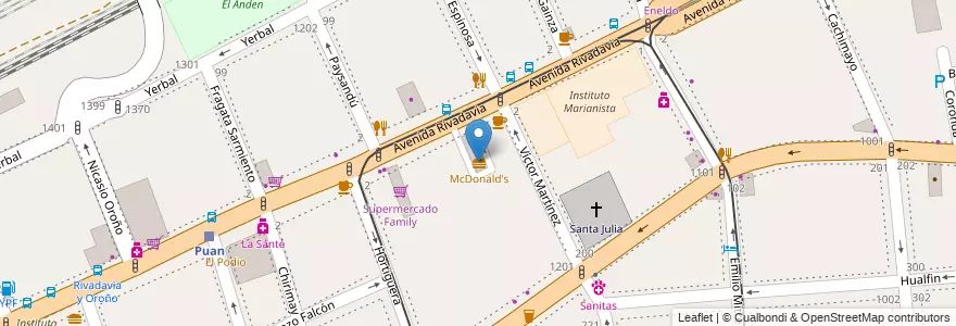 Mapa de ubicacion de McDonald's, Caballito en Arjantin, Ciudad Autónoma De Buenos Aires, Buenos Aires, Comuna 6.