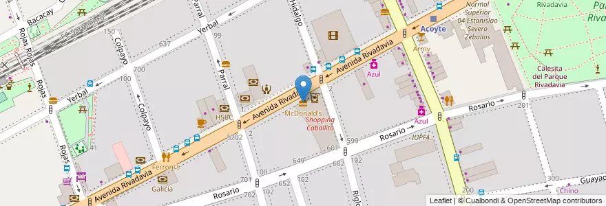 Mapa de ubicacion de McDonald's, Caballito en 阿根廷, Ciudad Autónoma De Buenos Aires, 布宜诺斯艾利斯, Comuna 6.