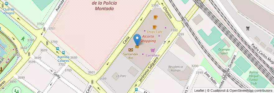 Mapa de ubicacion de McDonald's, Palermo en Argentine, Ciudad Autónoma De Buenos Aires, Buenos Aires, Comuna 14.