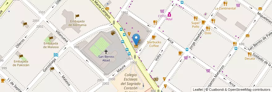 Mapa de ubicacion de McDonald's, Palermo en アルゼンチン, Ciudad Autónoma De Buenos Aires, ブエノスアイレス, Comuna 14.