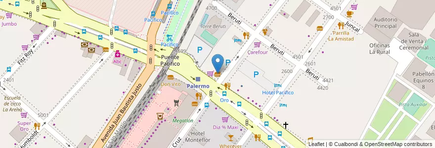 Mapa de ubicacion de McDonald's, Palermo en الأرجنتين, Ciudad Autónoma De Buenos Aires, Buenos Aires, Comuna 14.
