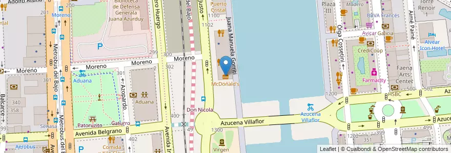Mapa de ubicacion de McDonald's, Puerto Madero en Аргентина, Буэнос-Айрес, Comuna 1, Буэнос-Айрес.