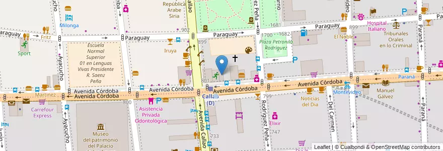Mapa de ubicacion de McDonald's, Recoleta en 아르헨티나, Ciudad Autónoma De Buenos Aires, 부에노스아이레스.