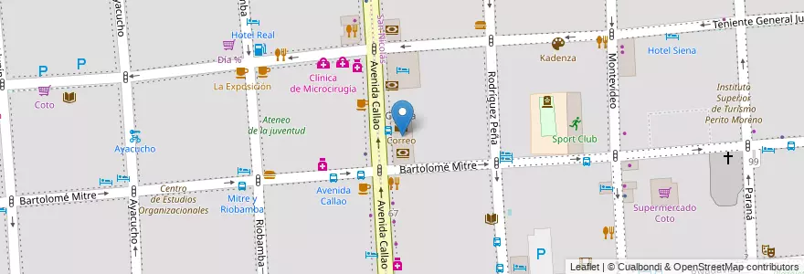 Mapa de ubicacion de McDonald's, San Nicolas en Аргентина, Буэнос-Айрес, Буэнос-Айрес.