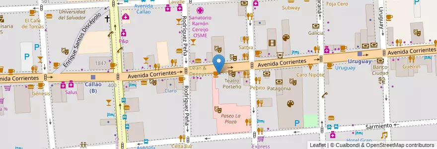Mapa de ubicacion de McDonald's, San Nicolas en Аргентина, Буэнос-Айрес, Comuna 1, Буэнос-Айрес.