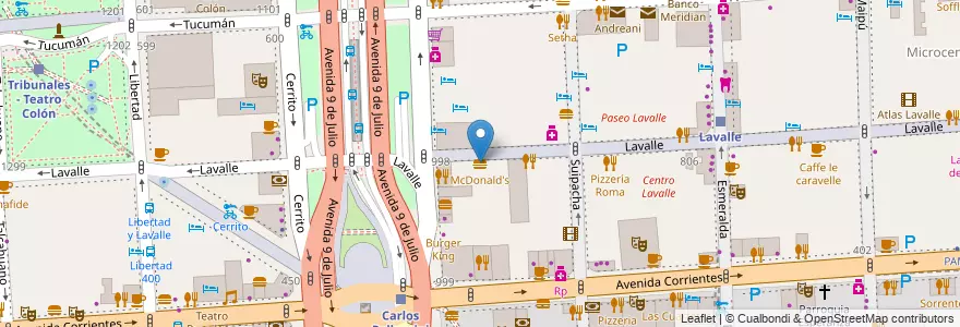 Mapa de ubicacion de McDonald's, San Nicolas en آرژانتین, Ciudad Autónoma De Buenos Aires, Comuna 1, Buenos Aires.
