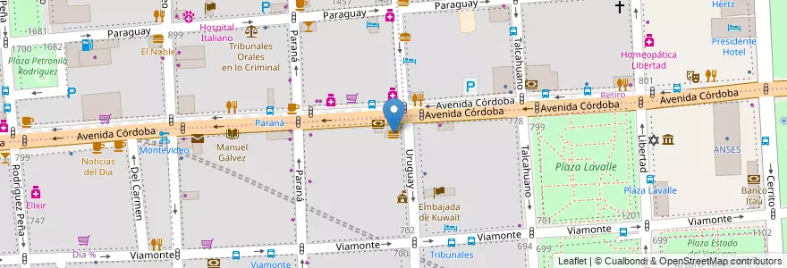 Mapa de ubicacion de McDonald's, San Nicolas en アルゼンチン, Ciudad Autónoma De Buenos Aires, Comuna 1, ブエノスアイレス.