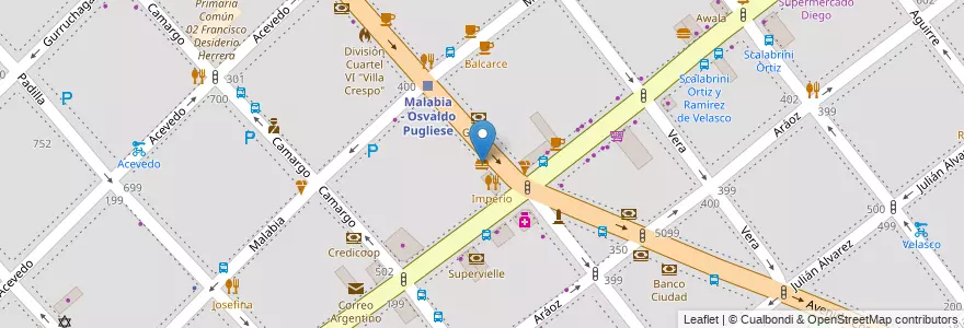 Mapa de ubicacion de McDonald's, Villa Crespo en Arjantin, Ciudad Autónoma De Buenos Aires, Buenos Aires.