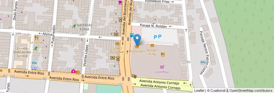 Mapa de ubicacion de McDonald's en Argentinien, Salta, Capital, Municipio De Salta, Salta.