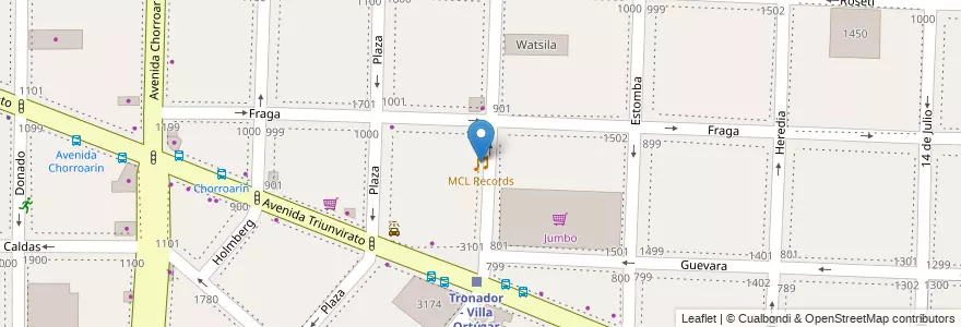 Mapa de ubicacion de MCL Records, Villa Ortuzar en 阿根廷, Ciudad Autónoma De Buenos Aires, 布宜诺斯艾利斯, Comuna 15.