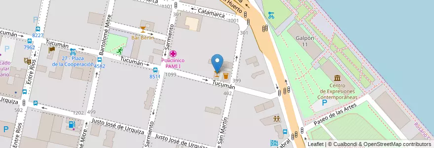 Mapa de ubicacion de McNamara en Аргентина, Санта-Фе, Departamento Rosario, Municipio De Rosario, Росарио.