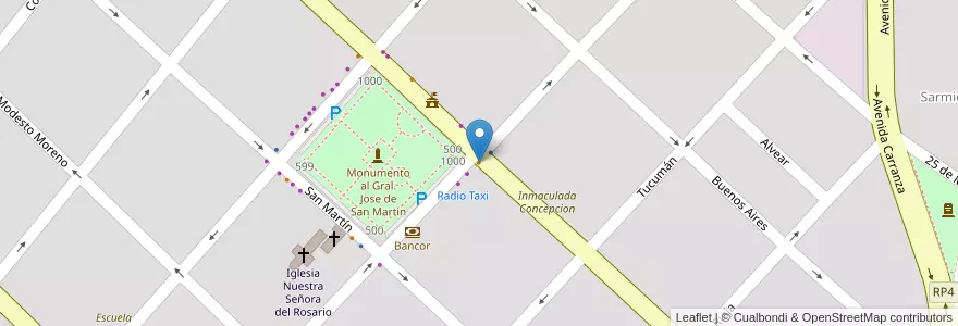 Mapa de ubicacion de Me Matan Limón en Argentinien, Provinz Córdoba, Departamento General San Martín, Pedanía Villa Nueva, Municipio De Villa Nueva, Villa Nueva.