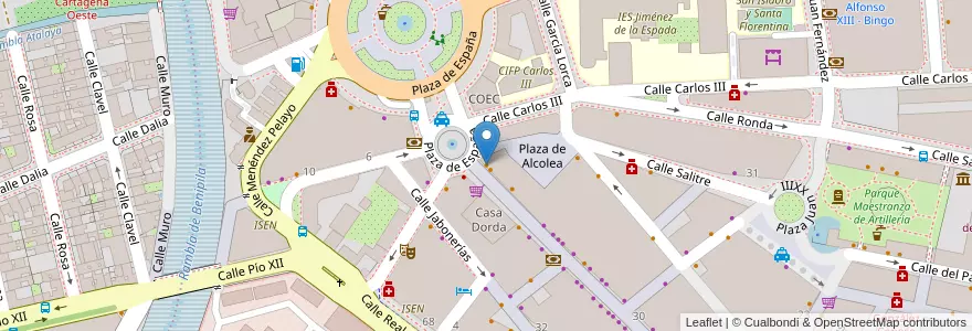 Mapa de ubicacion de Me Tienes Frito en Espanha, Região De Múrcia, Região De Múrcia, Campo De Cartagena Y Mar Menor, Cartagena.