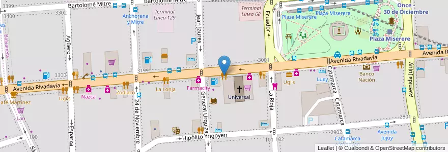 Mapa de ubicacion de Me We, Balvanera en アルゼンチン, Ciudad Autónoma De Buenos Aires, Comuna 3, ブエノスアイレス.