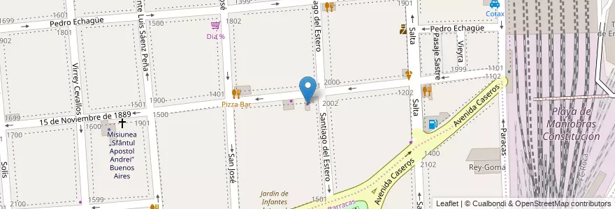 Mapa de ubicacion de Mecanica Integral, Constitucion en الأرجنتين, Ciudad Autónoma De Buenos Aires, Comuna 4, Comuna 1, Buenos Aires.
