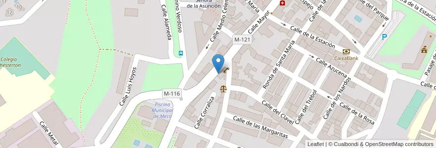 Mapa de ubicacion de Meco en Espanha, Comunidade De Madrid, Comunidade De Madrid, Cuenca Del Medio Jarama, Meco.