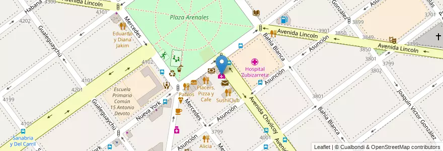 Mapa de ubicacion de Media, Villa Devoto en Аргентина, Буэнос-Айрес, Буэнос-Айрес, Comuna 11.